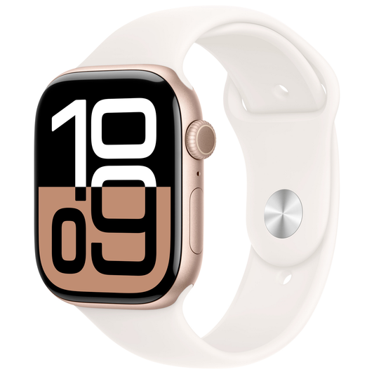 Apple Watch Series 10 GPS 46 mm Aluminiumgehäuse Sport Band Blassrosa M/L